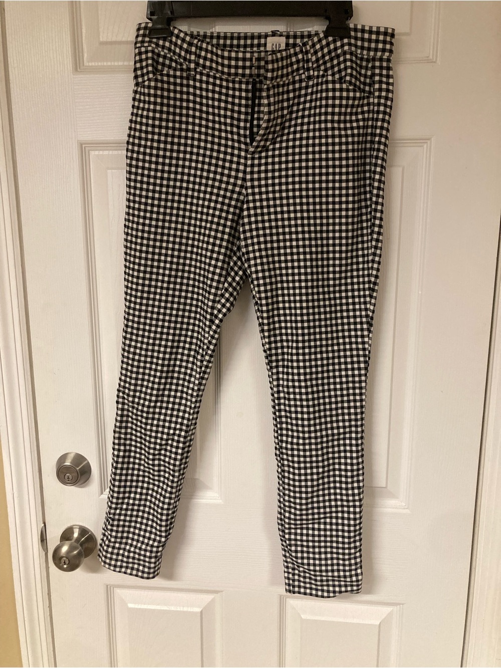 GAP Black and White Gingham Skinny Pants